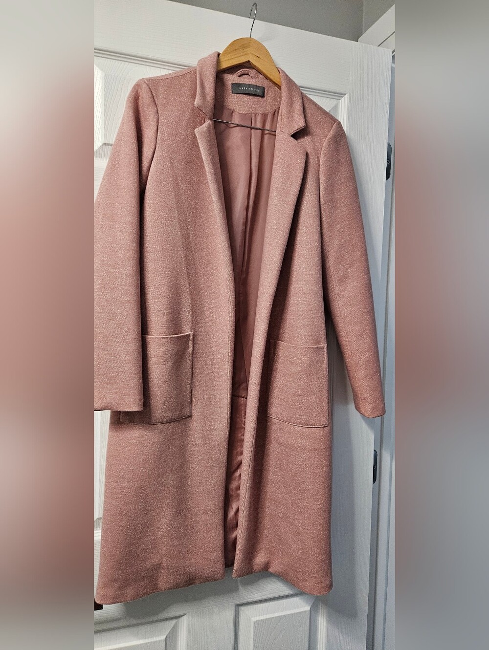 Suzy Shier Dusty Rose Long Coat